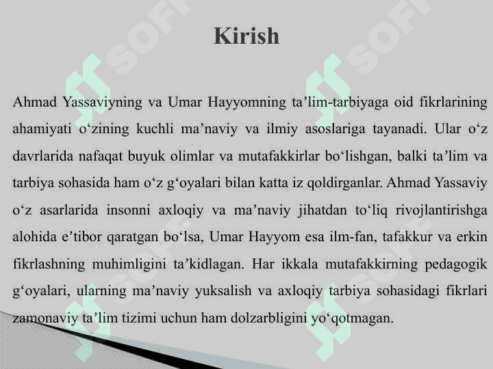 Ahmad Yassaviy va Umar Hayyom 2