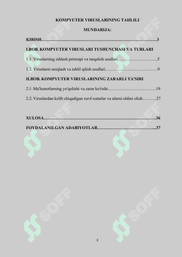 KOMPYUTER VIRUSLARINING TAHLILI 2