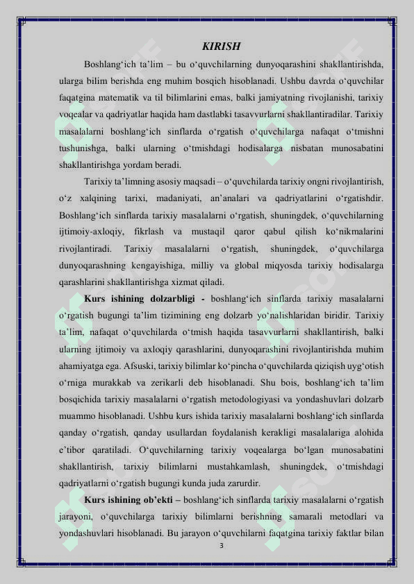 Boshlang'ich sinflarda Tarix fanida Tarixiy masalalar 3