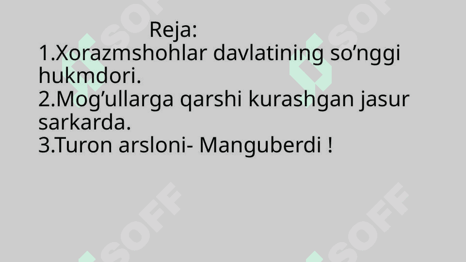 Jaloliddin Manguberdi Vatan himoyachisi 2