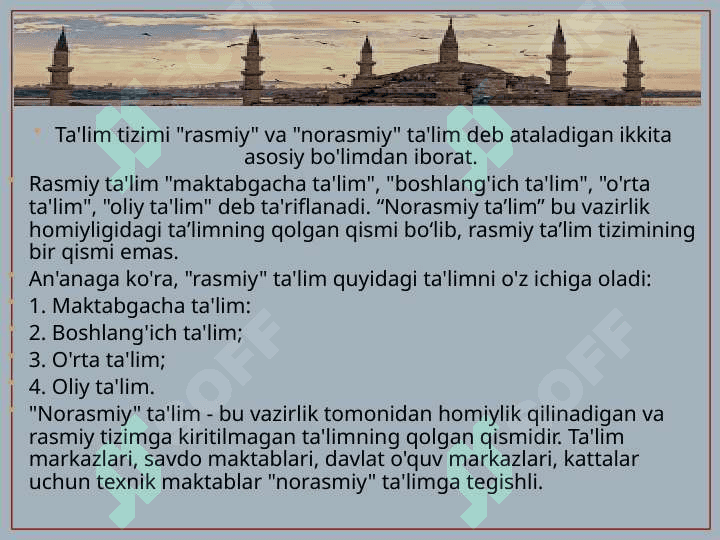 Turkiyadagi ta'lim tizimi 2