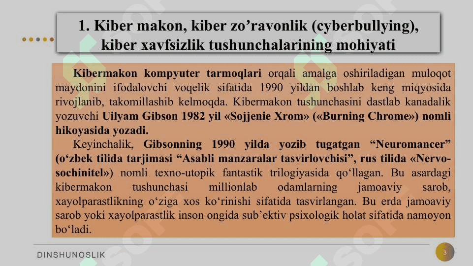 Kiber makonda din. Missionerlik va prozelitizmning ijtimoiy- siyosiy xavfi 3