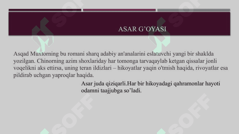 Chinor Asqad muxtor 6