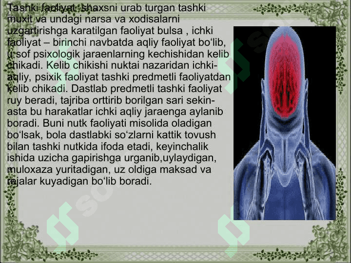 Faoliyat va uning turlari 6