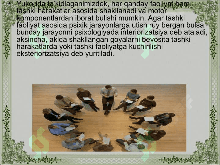 Faoliyat va uning turlari 7