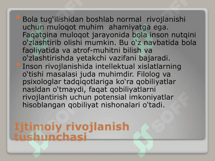 Bolaning sotsiumda rivojlanishi 3