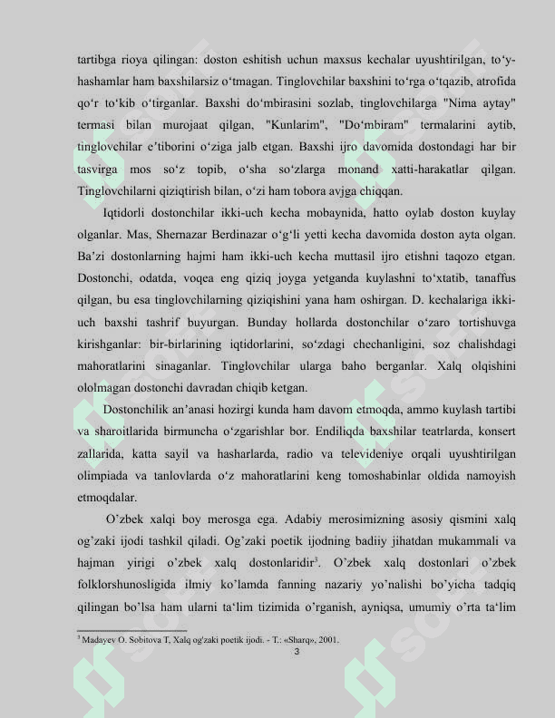 Kuntug'mish dostoni 3