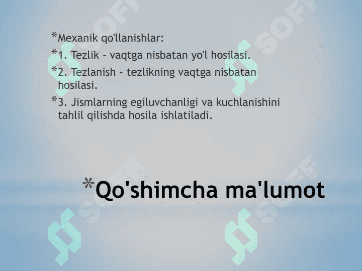 Funksiyaning hosilasi 7