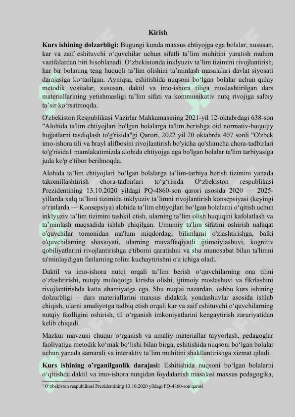 "Daktil va imo ishora nutqi boʻyicha dars materiallarini ishlab chiqish" 2