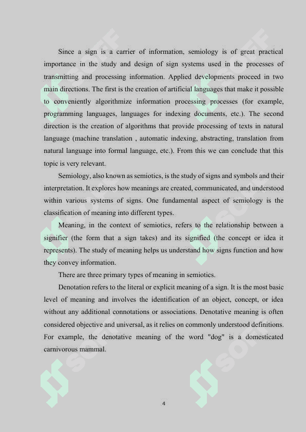 Semiology types of meaning 3