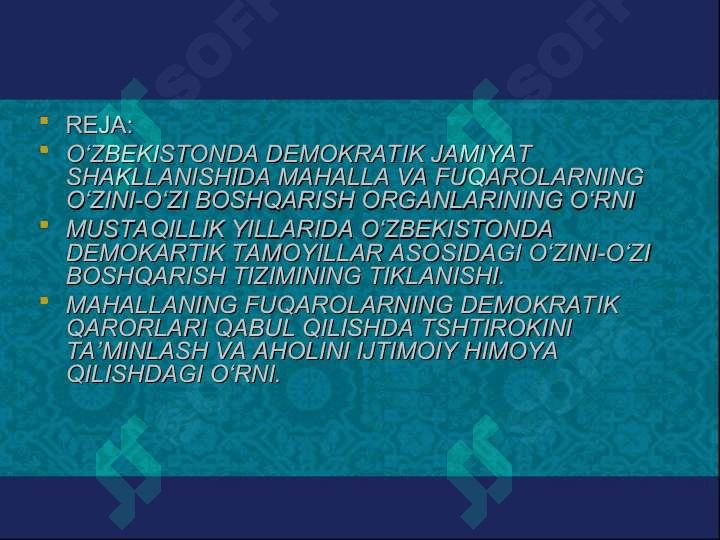 Maxalla - ijtimoiy oʻz-oʻzini boshqarish organi 2