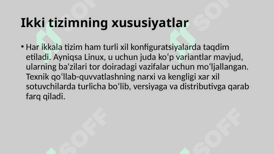Linux va Windows OT lari qiyosiy tahlili 4