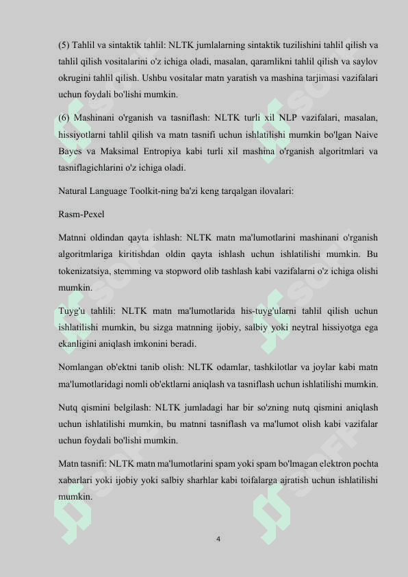 NLTK KUTUBXONASI, dasturlash tillari 4