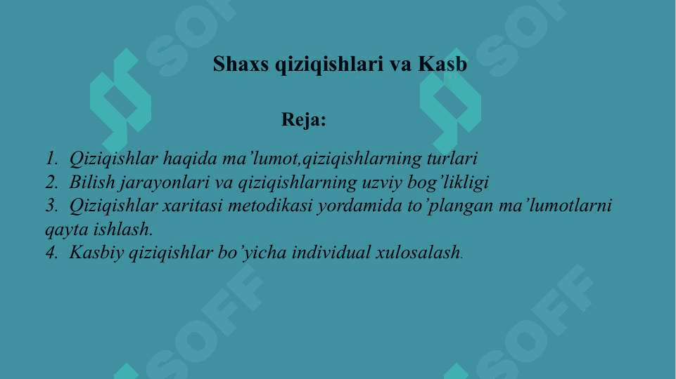 shaxs qiziqishlari va kasb 2