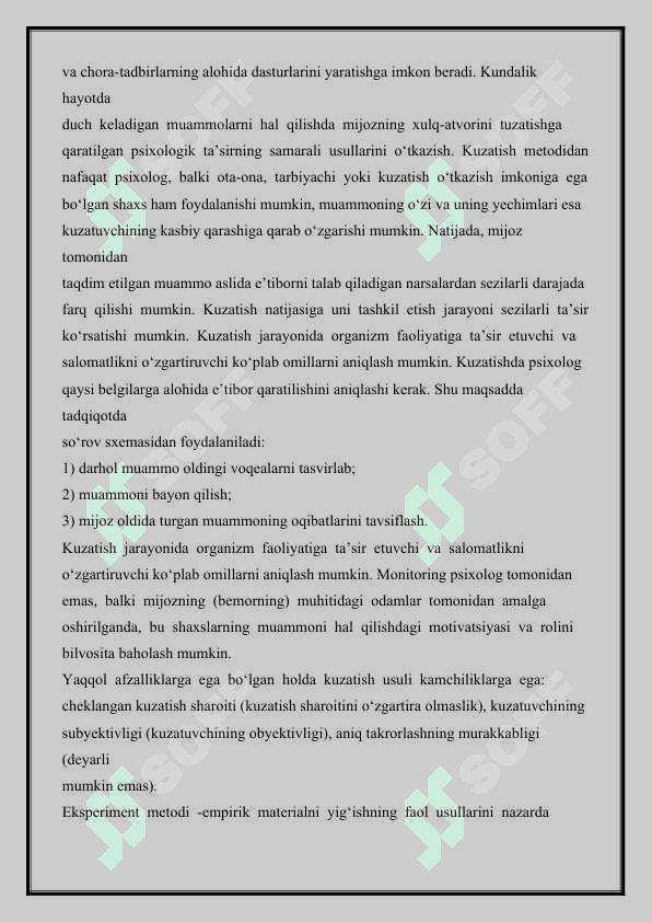 Salomatlik psixologiyasi va uning istiqbollari. SALOMATLIK PSIXOLOGIYASI VA UNING ISTIQBOLLARI 3