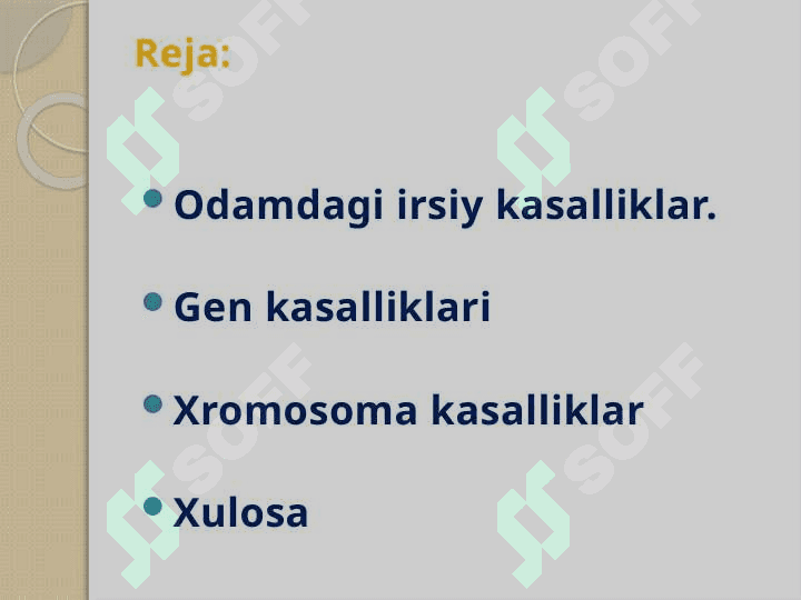 Molekulyar  genetika asoslari irsiy kasalliklar 2