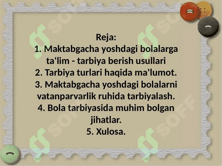 Maktabgacha yoshdagi bolalarni vatanparvarlik ruhida tarbiyalash 2