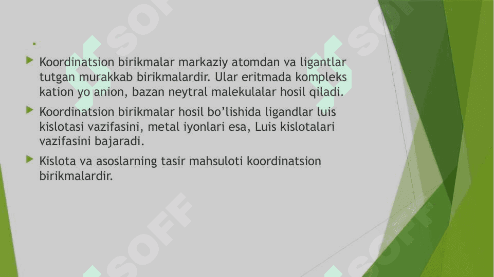 Koordinatsion birikmalar 2