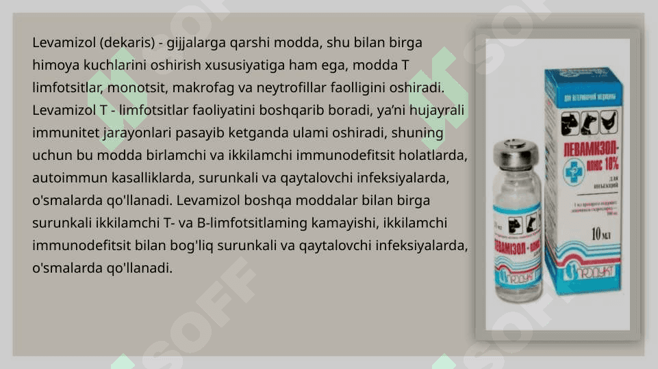 IMMUNITETGA TASIR ETUVCHI MODDALAR 8