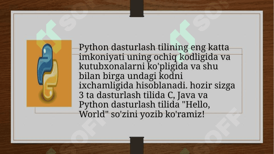 Python dasturlash tilining boshqarish operatorlari 4