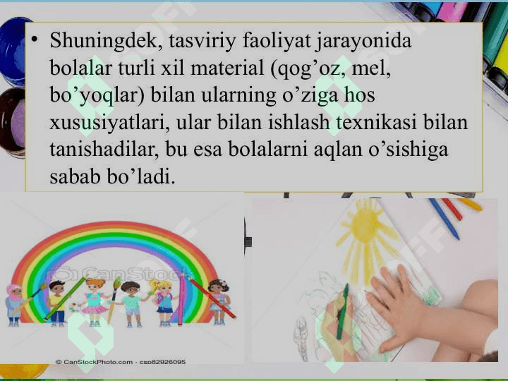 Tasviriy faoliyat turlari 6