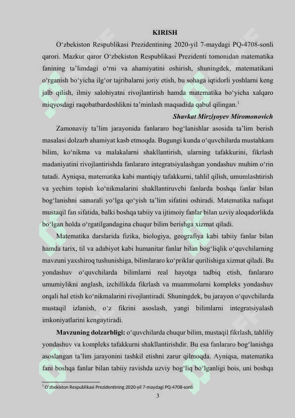MATEMATIKA DARSIDA FANLARARO BOG‘LANISHLARDAN FOYDALANISH 2