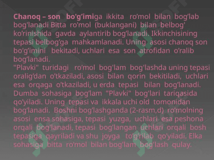 Desmurgiya va bog’lov turlari 6