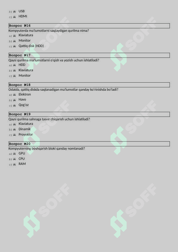 informatikadan test 3