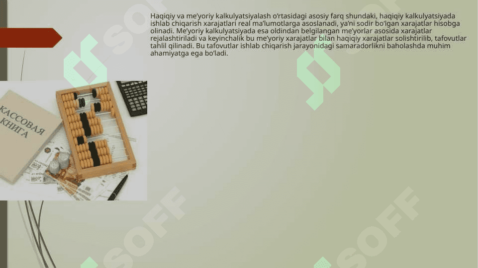 kalkulyatsiya qilishning buyurtmali usuli 4
