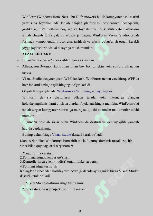 Talabalar bilimini baxolovchi test tizimini yaratish 8