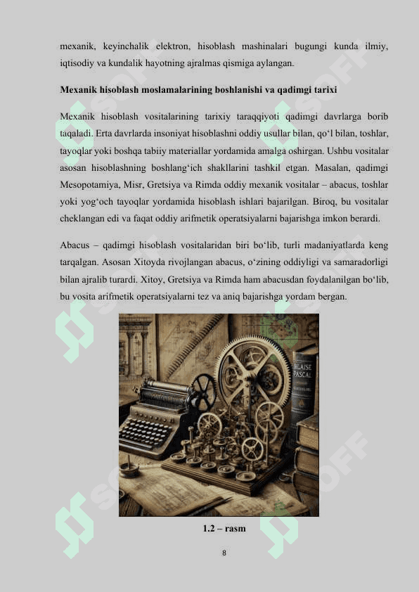 HISOBLASH TEXNIKASI VA RIVOJLANISH TARIXI 8