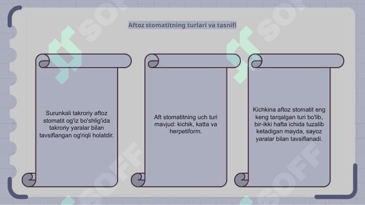 Surunkali qaytalanuvchi aftoz stomatit 6