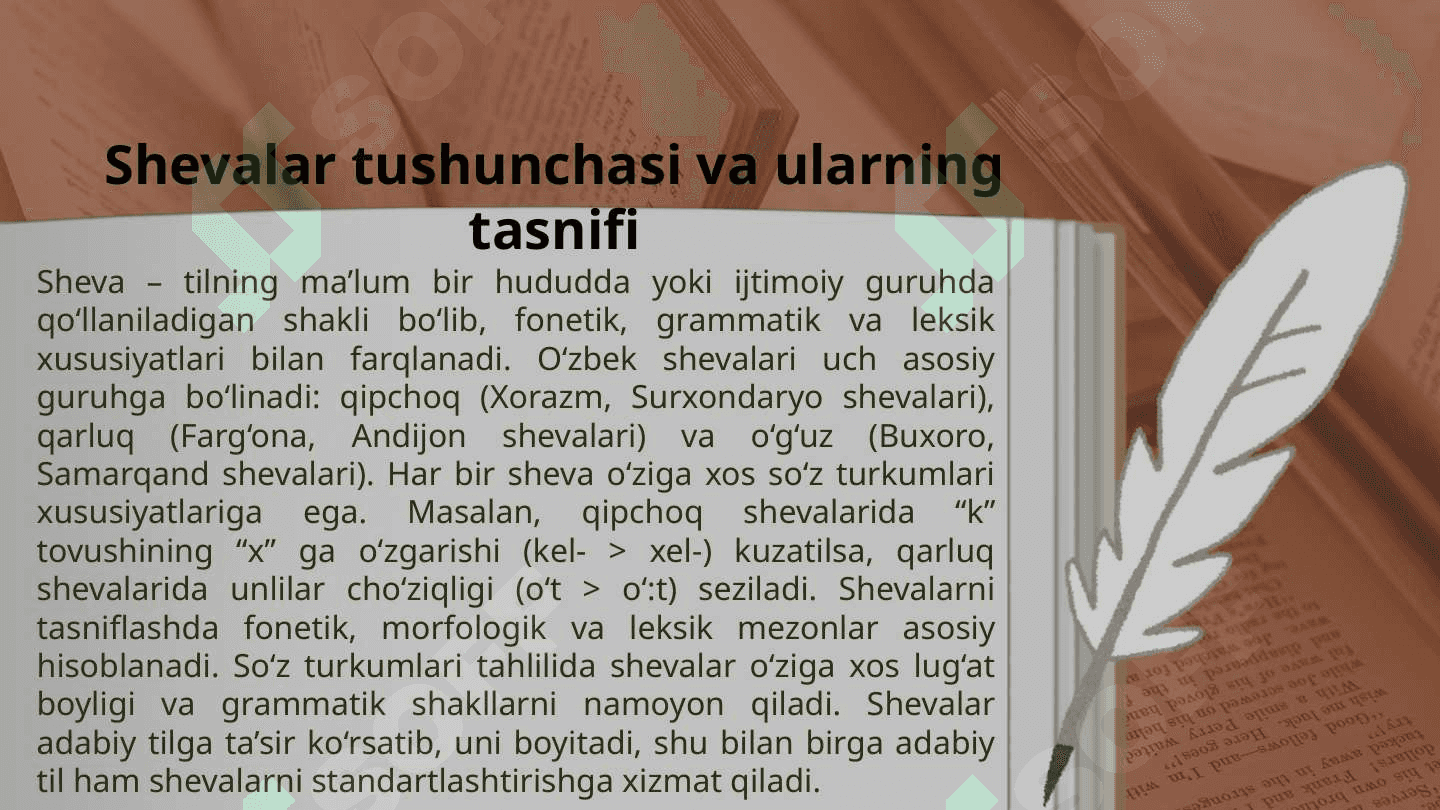 Shevalar so'z turkumlari to'g'risida ma'lumot 3