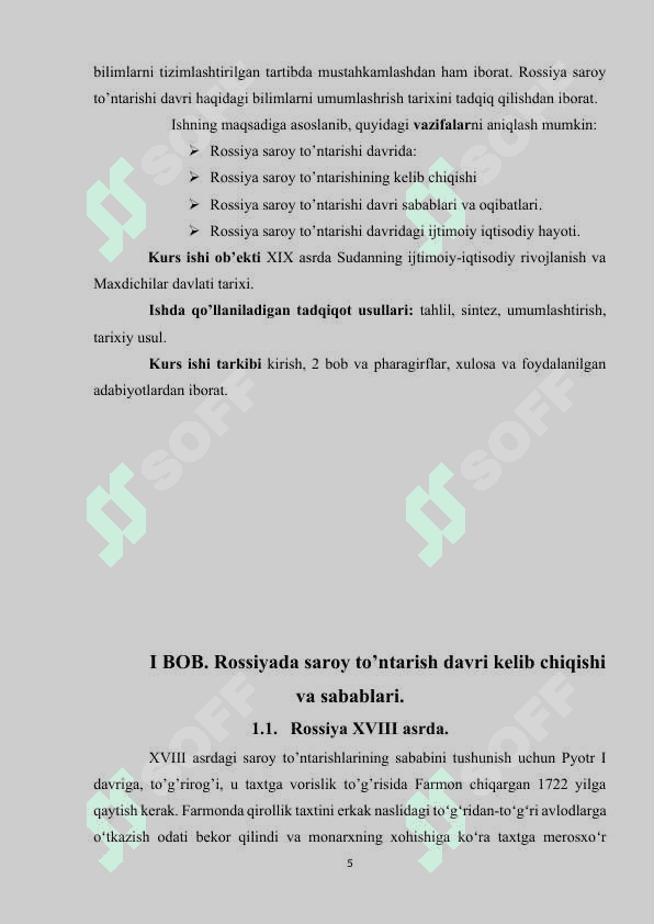 ROSSIYA SAROY TO’NTARISHI DAVRIDA 5