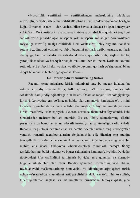 DORIXONA VA DORILAR QIDIRUV TIZIMI 7