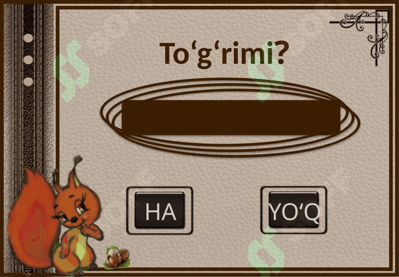 1-sinf To‘g‘ri-noto‘g‘ri o‘yini MATEMATIKA TRENAJYOR 7