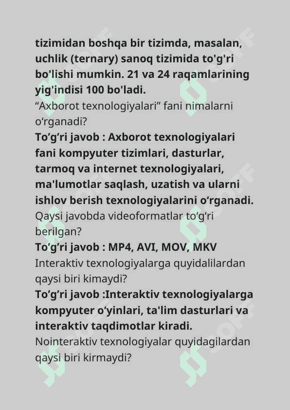 Argos test savollari javoblari 2025 yil yangi 3
