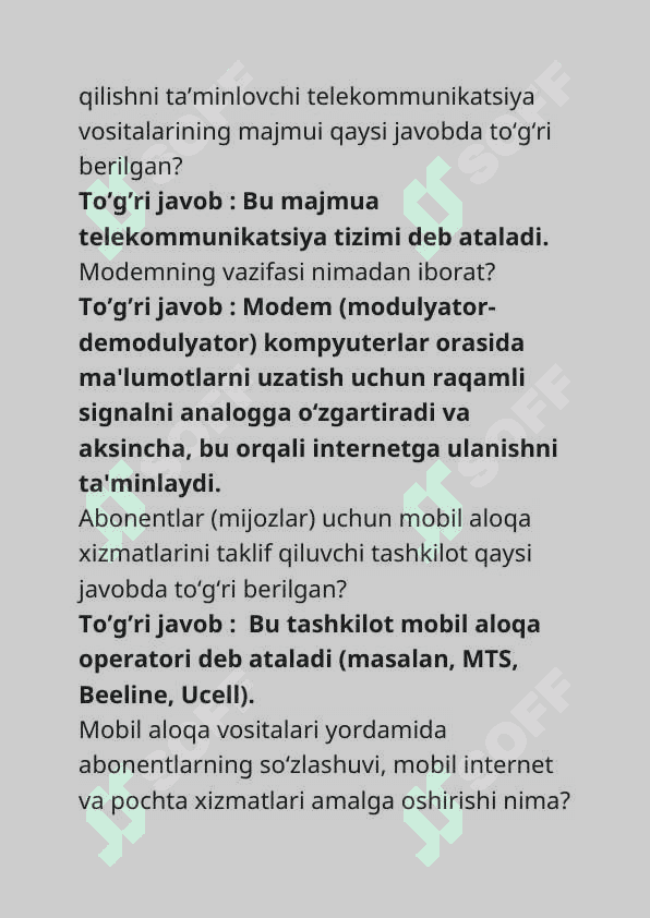 Argos test savollari javoblari 2025 yil yangi 5