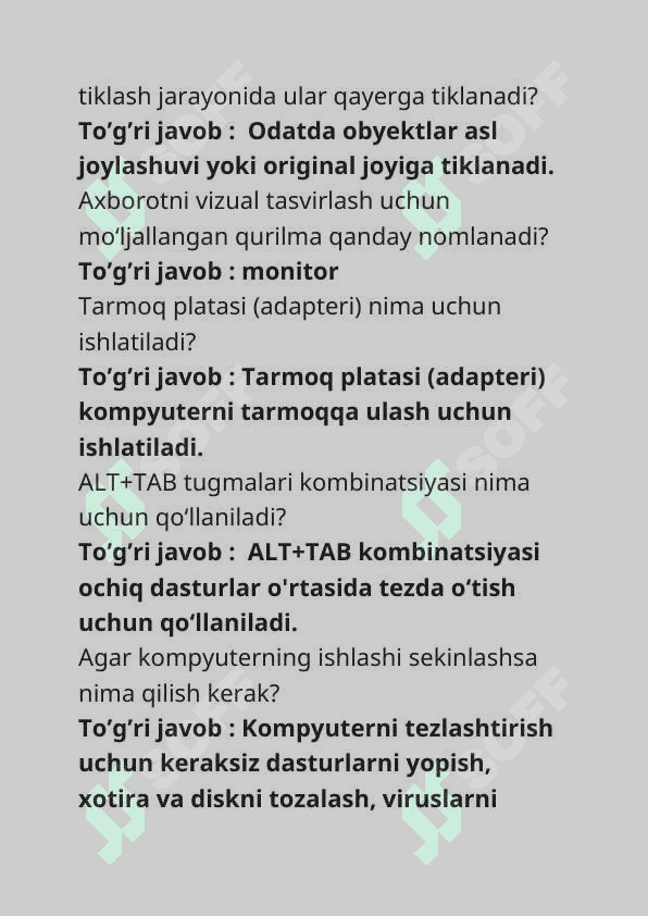 Argos test savollari javoblari 2025 yil yangi 8