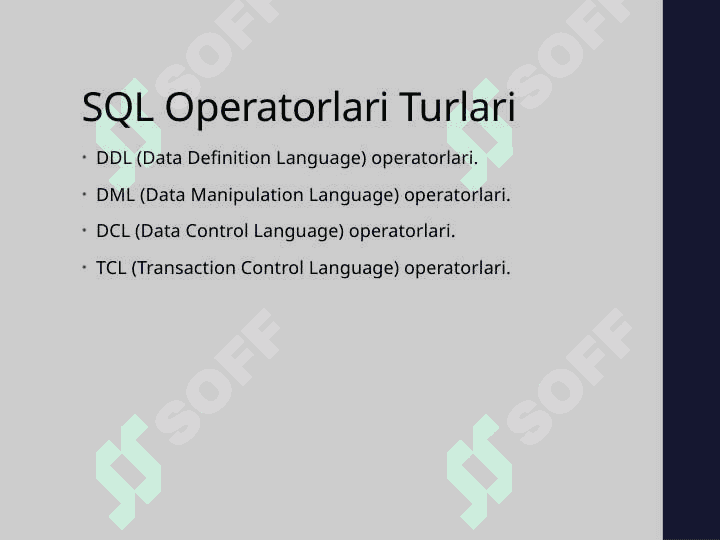SQL tili va SQL operatorlarini yozish 4