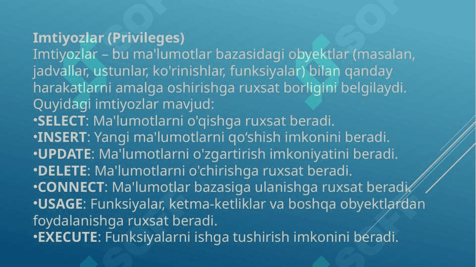 Imtiyozlar va rollar 3