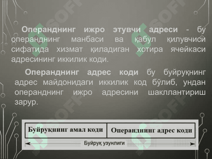 Операндларни адреслаш турлари ва усуллари 5