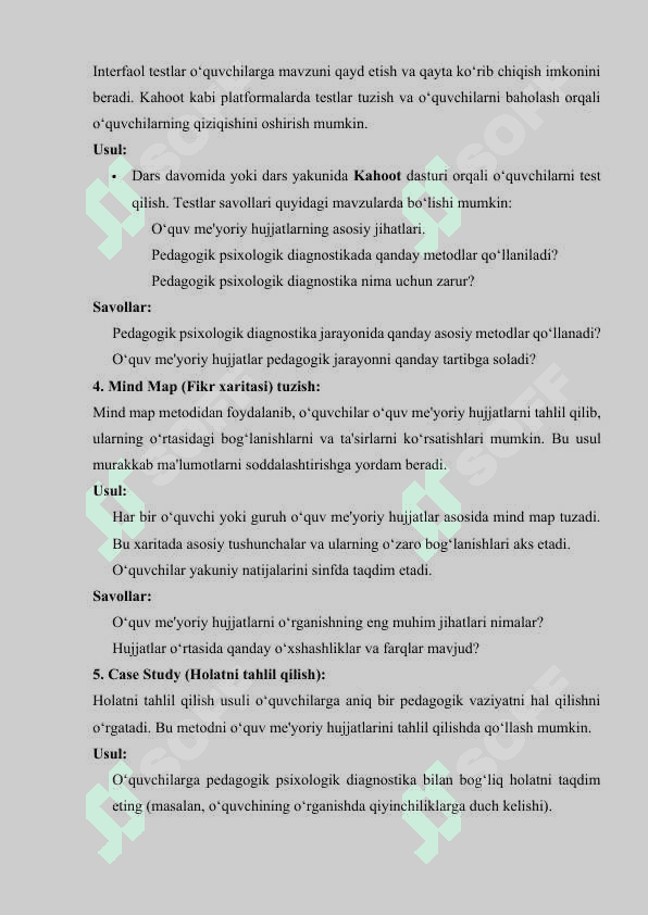 PEDAGOGIK PSIXOLOGIK DIAGNOSTIKA FANIDA O‘QUV ME'YORIY HUJJATLARINI TAHLIL QILISH. 2