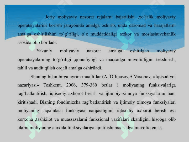 MOLIYA TIZIMI VA MOLIYAVIY SIYOSAT 8