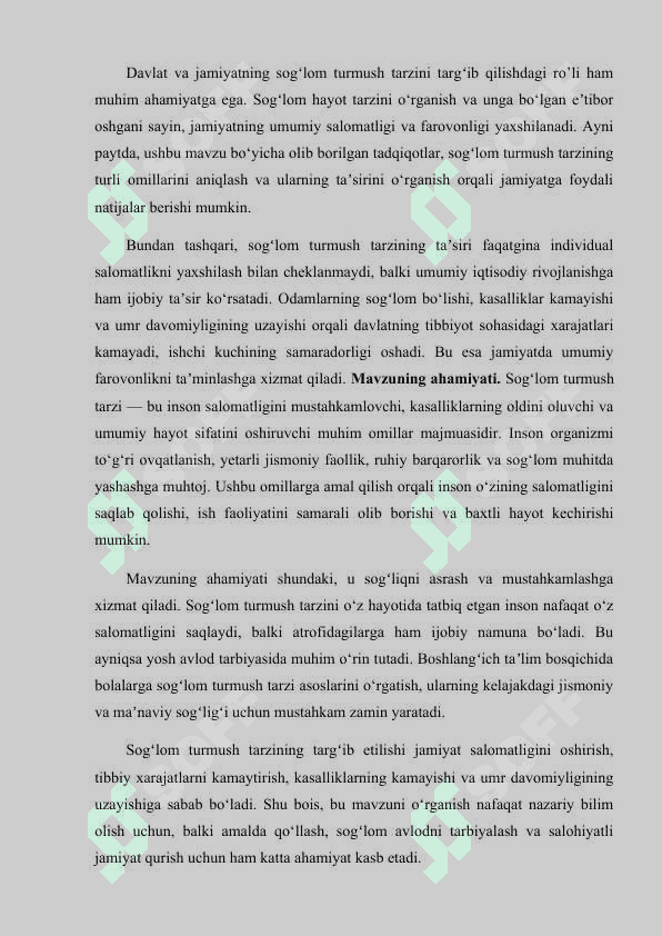 Sogʻlom turmush tarzi 4