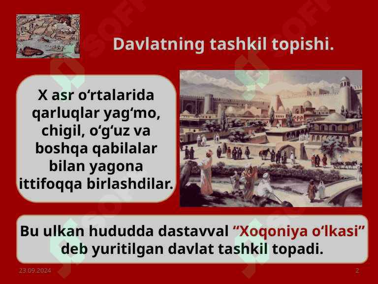 Qoraxoniyalar davlatining tashkil topishi . 2