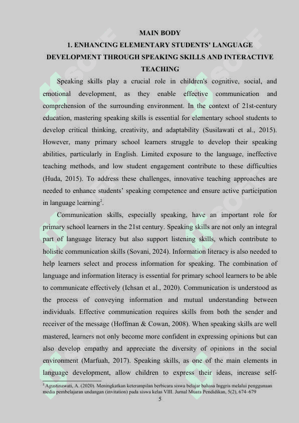 Language learning as a tool for enhancing interpersonal skills in elementary school children 5