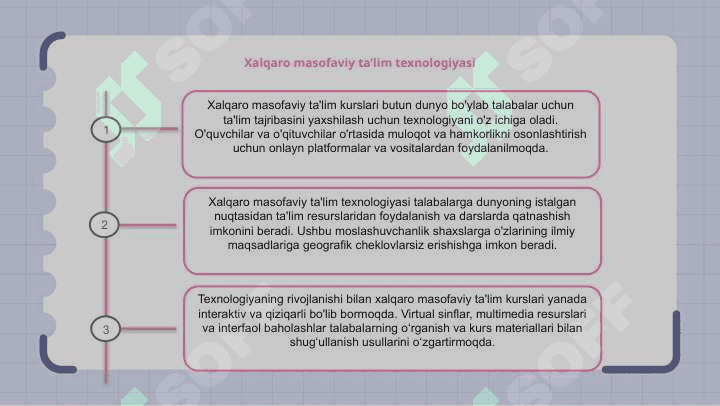 Xalqaro masofaviy taʼlim kurslari 8
