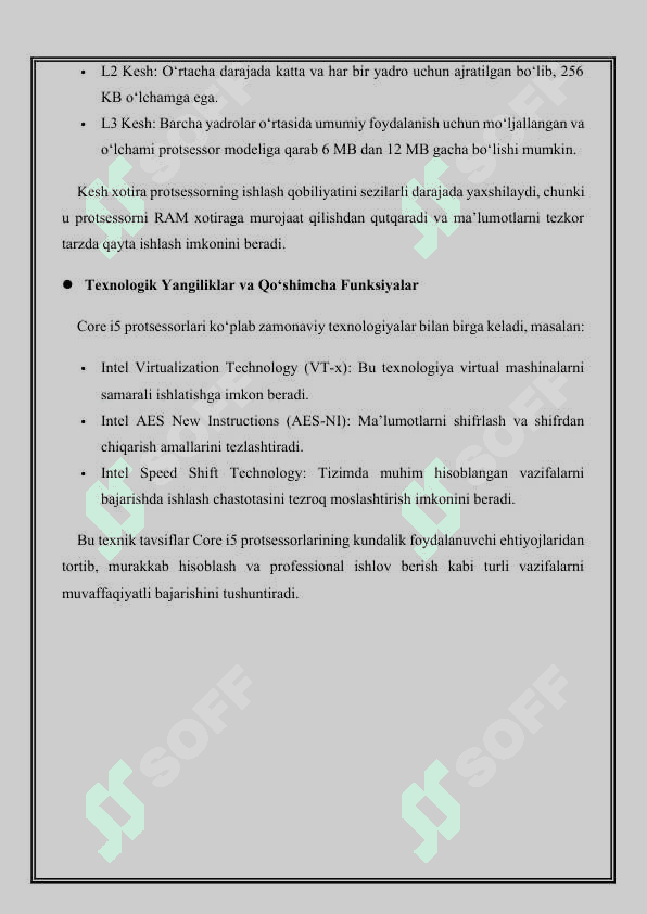 INTEL CORE i5 protsessori 6