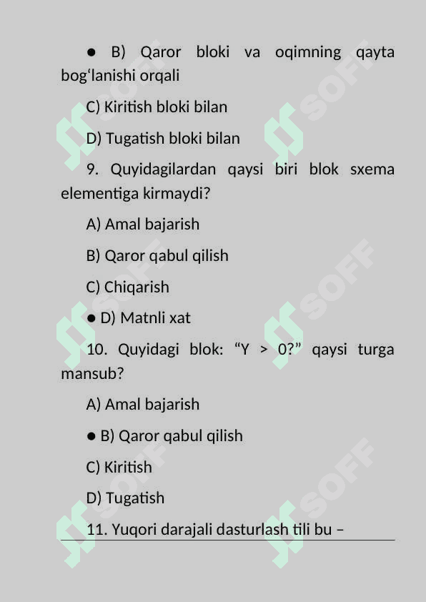 ALGORITMIK TILLAR VA DASTURLASH 4